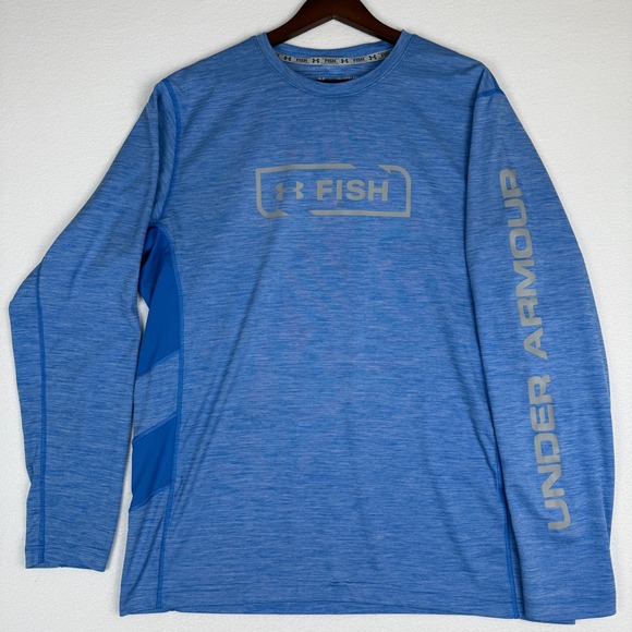 Under Amour Fish Pro Shirt Mens 2XL Long Sleeve Loose Fit Heat Gear Fishing‎ - Picture 1 of 9